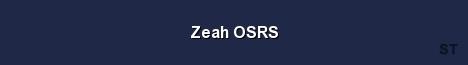 Zeah OSRS Server Banner
