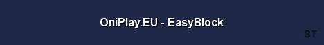 OniPlay EU EasyBlock Server Banner