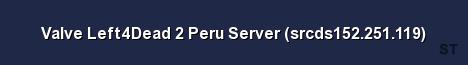 Valve Left4Dead 2 Peru Server srcds152 251 119 