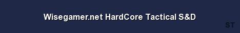 Wisegamer net HardCore Tactical S D Server Banner