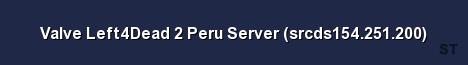 Valve Left4Dead 2 Peru Server srcds154 251 200 