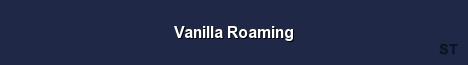 Vanilla Roaming Server Banner
