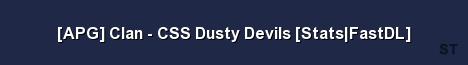 APG Clan CSS Dusty Devils Stats FastDL Server Banner