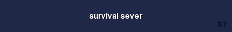 survival sever Server Banner