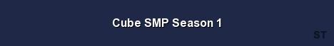 Cube SMP Season 1 Server Banner
