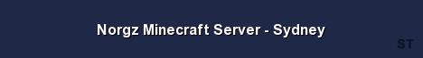Norgz Minecraft Server Sydney 