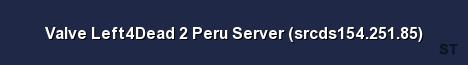 Valve Left4Dead 2 Peru Server srcds154 251 85 Server Banner