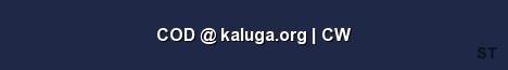 COD kaluga org CW Server Banner