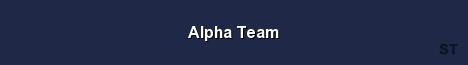 Alpha Team Server Banner