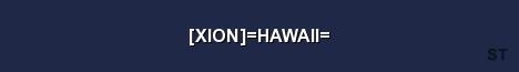 XION HAWAII Server Banner