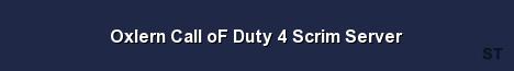 Oxlern Call oF Duty 4 Scrim Server 