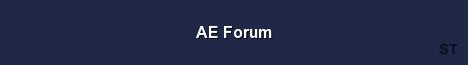 AE Forum Server Banner