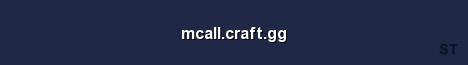 mcall craft gg Server Banner