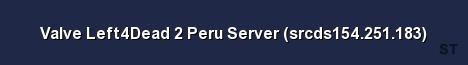 Valve Left4Dead 2 Peru Server srcds154 251 183 