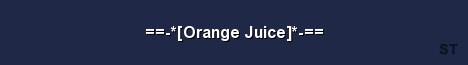 Orange Juice Server Banner