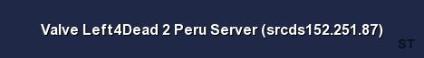 Valve Left4Dead 2 Peru Server srcds152 251 87 