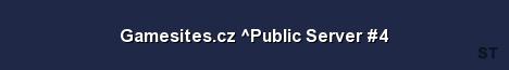 Gamesites cz Public Server 4 Server Banner