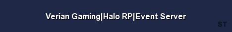 Verian Gaming Halo RP Event Server Server Banner