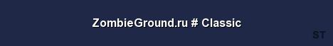 ZombieGround ru Classic Server Banner