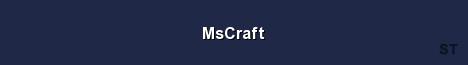MsCraft 