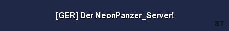 GER Der NeonPanzer Server Server Banner