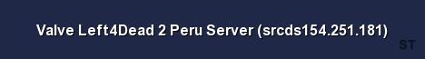 Valve Left4Dead 2 Peru Server srcds154 251 181 