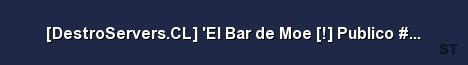 DestroServers CL El Bar de Moe Publico 2018 Server Banner
