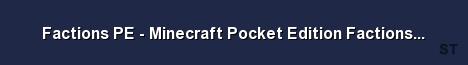 Factions PE Minecraft Pocket Edition Factions Server gt 