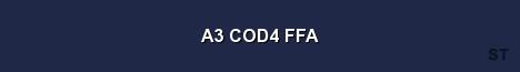 A3 COD4 FFA Server Banner