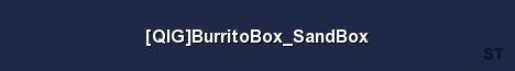QIG BurritoBox SandBox Server Banner