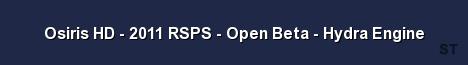 Osiris HD 2011 RSPS Open Beta Hydra Engine Server Banner