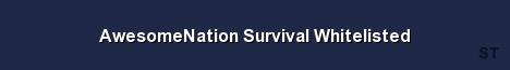 AwesomeNation Survival Whitelisted Server Banner