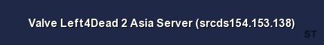 Valve Left4Dead 2 Asia Server srcds154 153 138 Server Banner