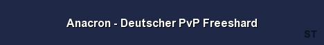 Anacron Deutscher PvP Freeshard Server Banner