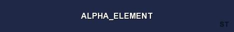 ALPHA ELEMENT Server Banner