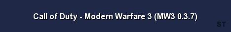 Call of Duty Modern Warfare 3 MW3 0 3 7 Server Banner