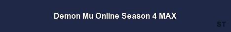 Demon Mu Online Season 4 MAX Server Banner