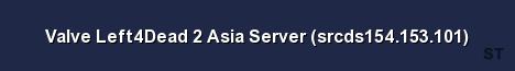 Valve Left4Dead 2 Asia Server srcds154 153 101 
