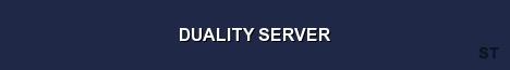 DUALITY SERVER Server Banner