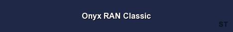 Onyx RAN Classic Server Banner
