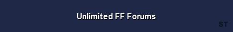 Unlimited FF Forums Server Banner