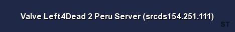 Valve Left4Dead 2 Peru Server srcds154 251 111 