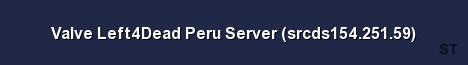 Valve Left4Dead Peru Server srcds154 251 59 