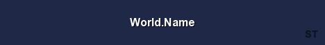 World Name Server Banner