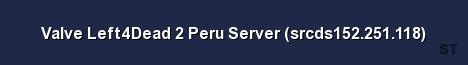 Valve Left4Dead 2 Peru Server srcds152 251 118 