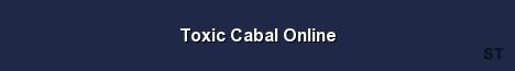 Toxic Cabal Online Server Banner