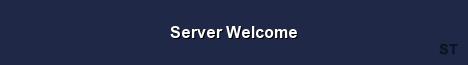 Server Welcome Server Banner