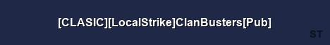 CLASIC LocalStrike ClanBusters Pub Server Banner