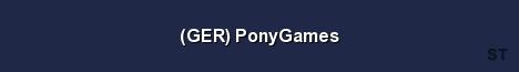 GER PonyGames Server Banner