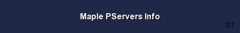 Maple PServers Info Server Banner
